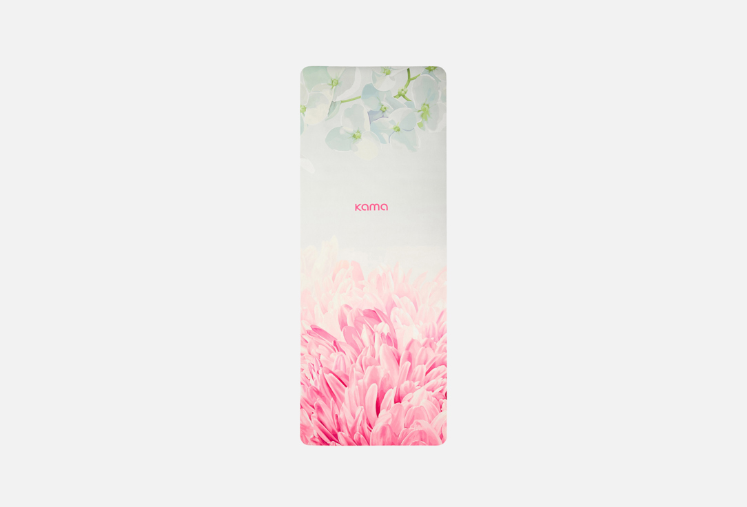 Изображение товара Коврик для йоги и фитнеса Kama mat white-pink 185x68 антивыски-скольжение