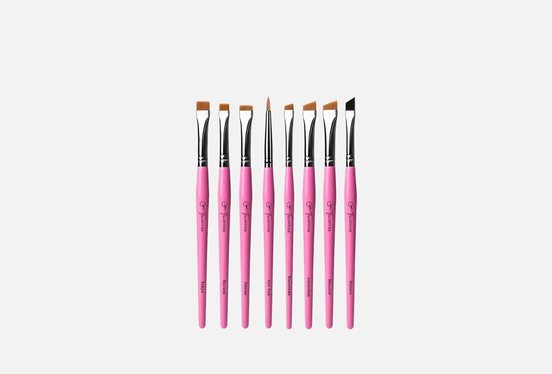 

Набор кистей для бровей и ресниц FREIAVIVER, Set of brushes for eyebrows and eyelashes in a tube 8 шт