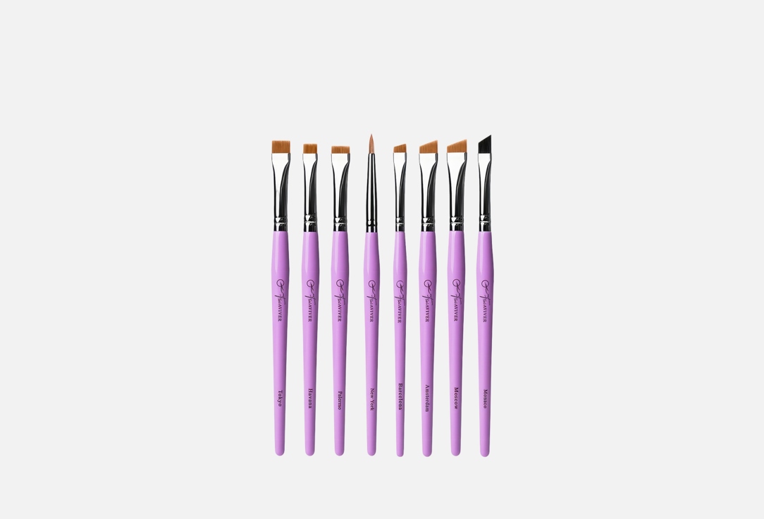 

Набор кистей для бровей и ресниц FREIAVIVER, Set of brushes for eyebrows and eyelashes in a tube 8 шт