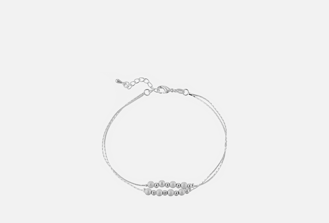 Изображение товара Анклет женский ShineBeauty Настроение женщины Шарики серебрение латунь 22+4 см