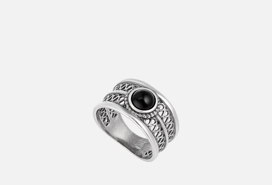 Изображение товара Кольцо с агатом Shine&Beauty для женщин гипоаллергенное серебро латунь 4 г