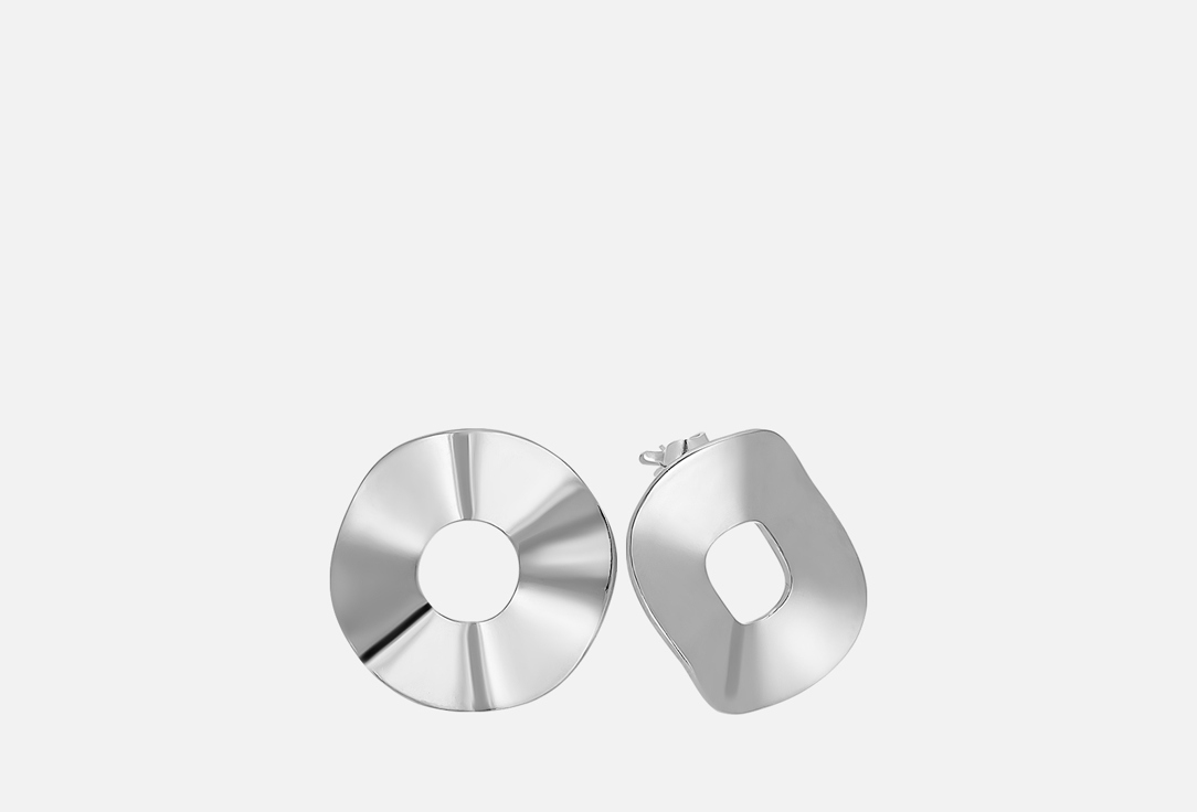 Изображение товара Серьги-гвоздики Shine&Beauty Настроение женщины серебро латунь 24х24 мм