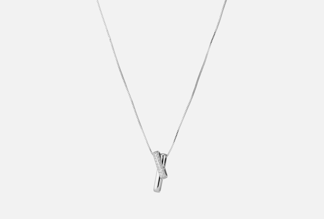 Изображение товара Подвеска женская на цепочке Лирика ShineBeauty серебрение цирконы