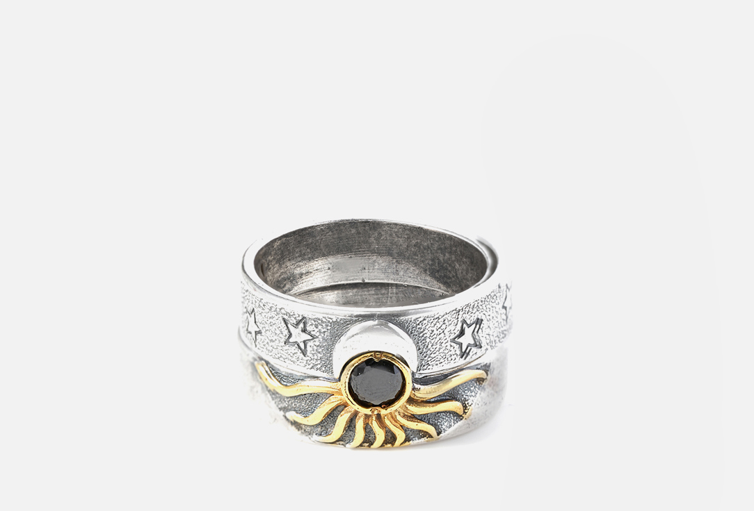 Изображение товара кольцо Настроение женщины День и ночь в серебре