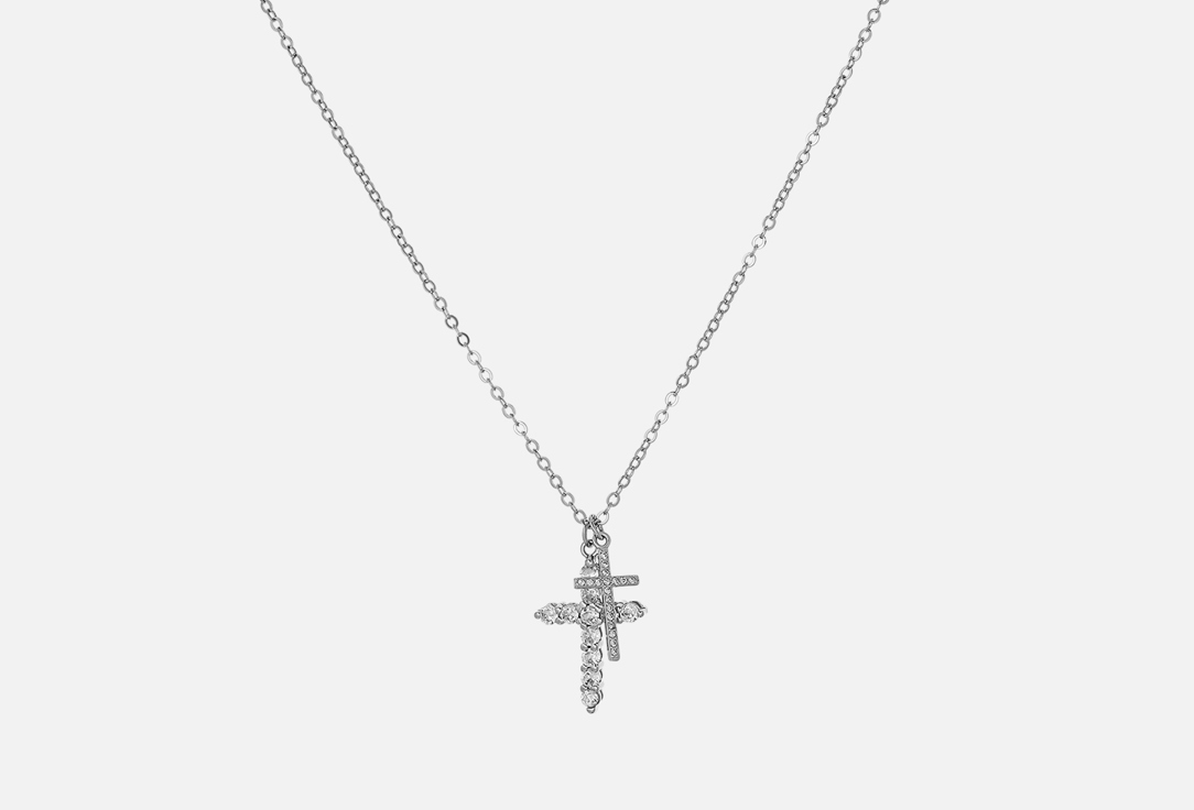 Изображение товара Кулон на цепочке Настроение женщины Крестики ShineBeauty серебро Swarovski