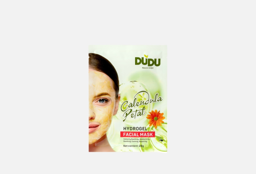 Изображение товара Гидрогелевая маска для лица DUDU с лепестками календулы