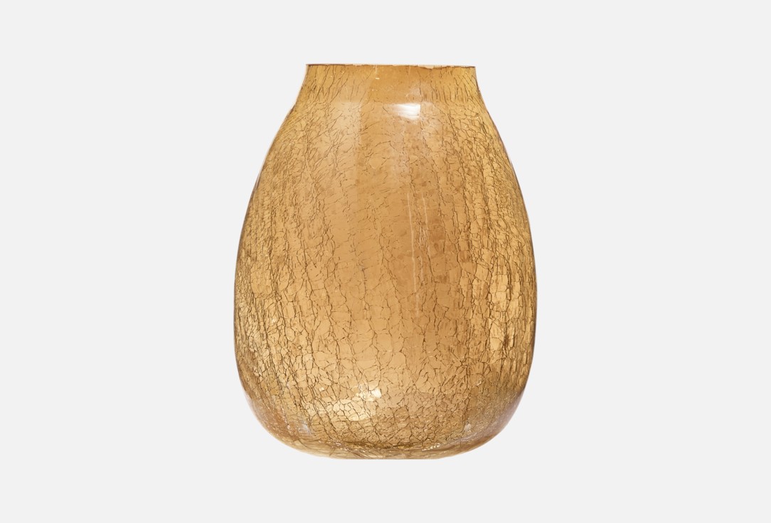 Изображение товара Ваза L.amore razbitoe steklo янтарная 22 см — стильный декор и подарок