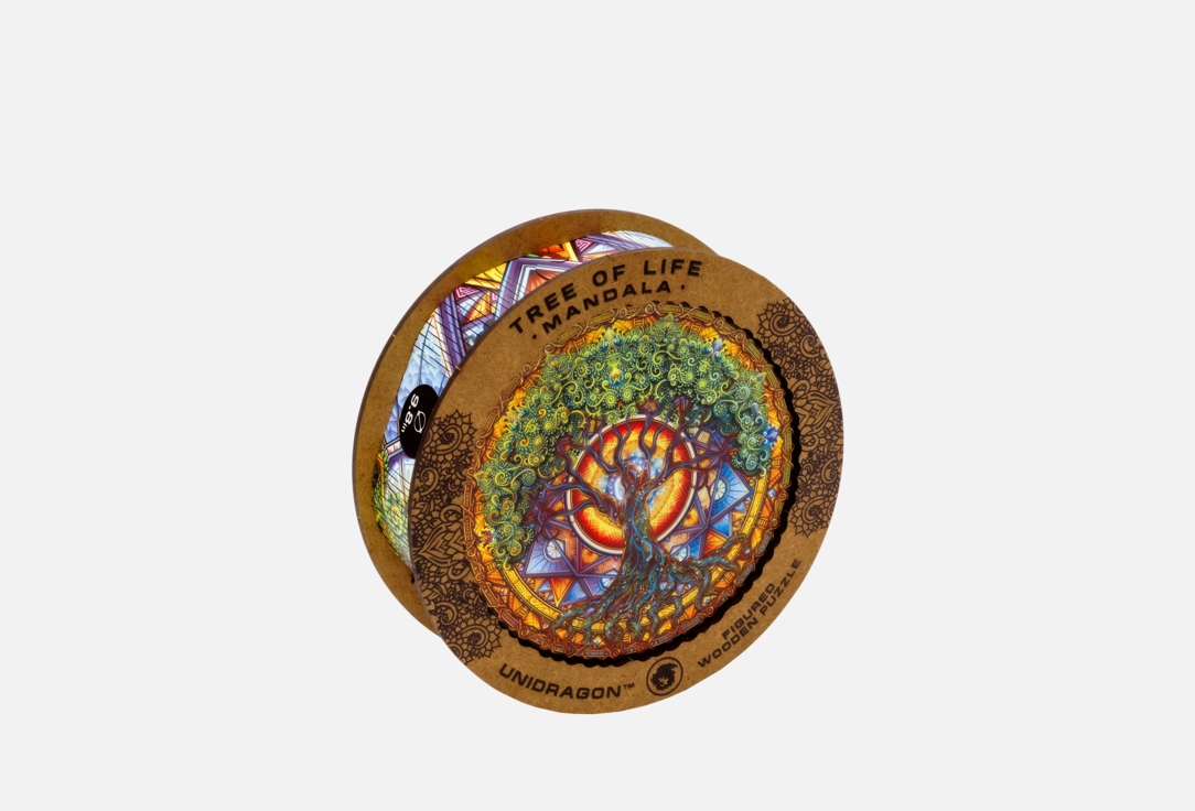 

Деревянный пазл UNIDRAGON, Мандала Древо Жизни 1 шт