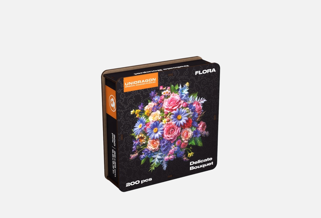 

Деревянный пазл UNIDRAGON, Нежный букет 200 шт