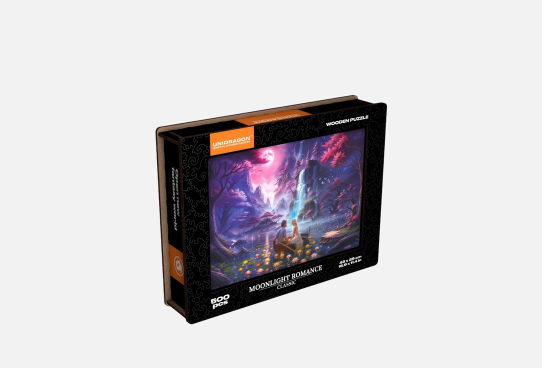 

Деревянный пазл UNIDRAGON, Романтика под луной 500 шт