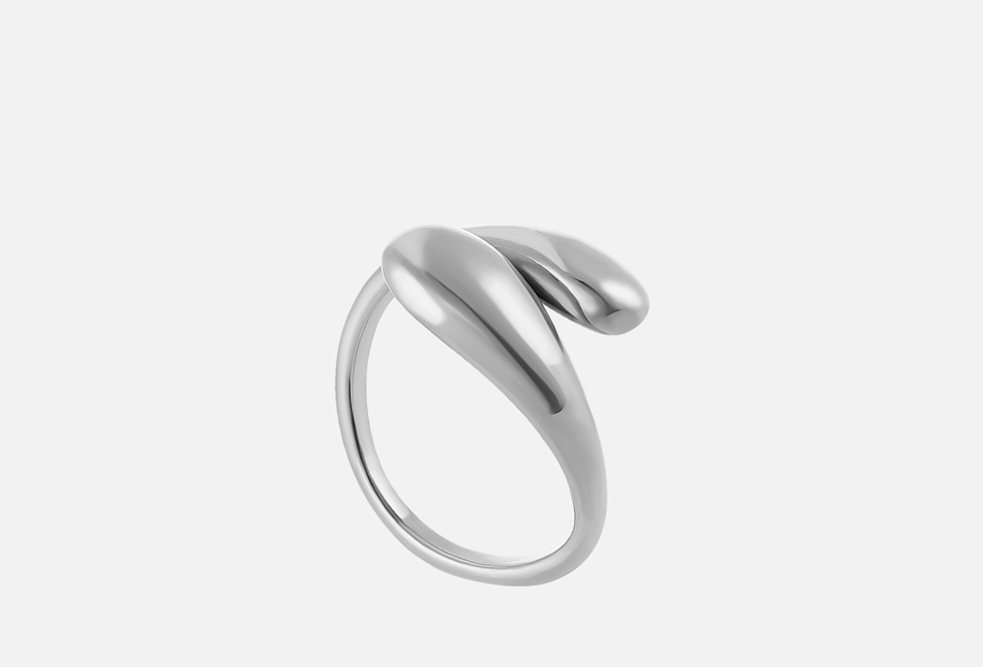 

Кольцо VENUS., Double drop silver ONESIZE мл