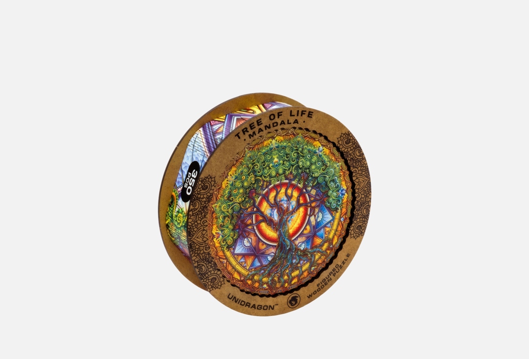 

Деревянный пазл UNIDRAGON, Мандала Древо Жизни 200 шт