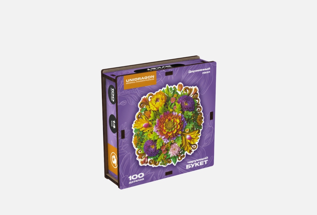 

Деревянный пазл UNIDRAGON, Чарующий букет 100 шт