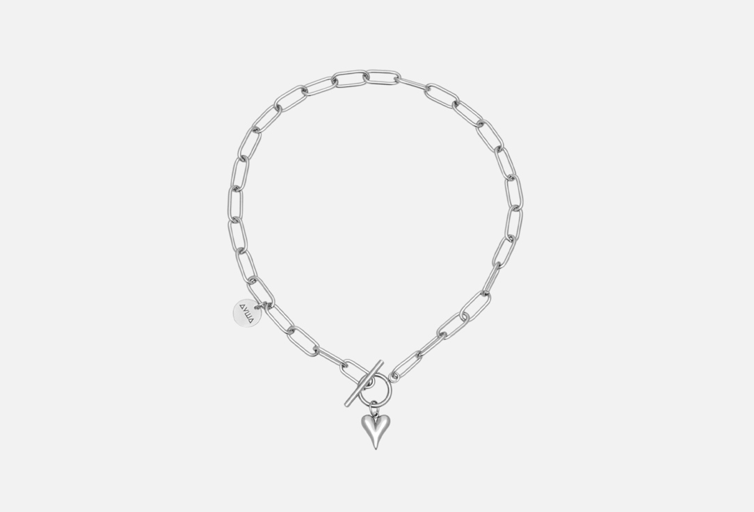 Изображение товара Женское колье Heart & Steel с подвеской в виде сердца из ювелирной стали