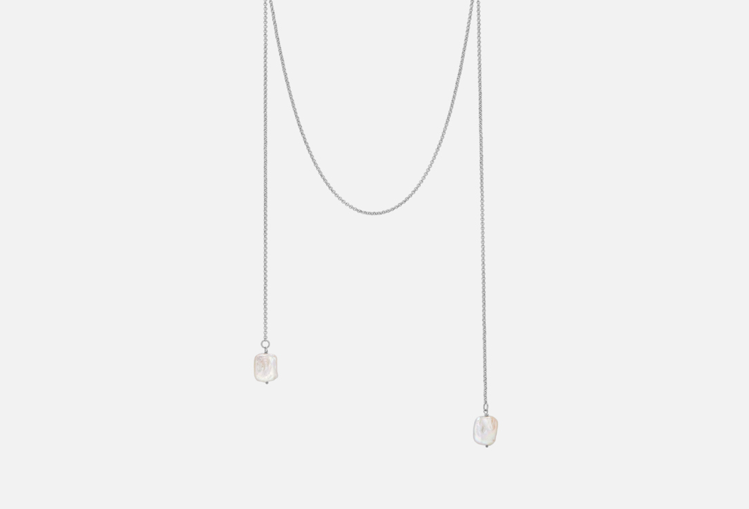 Изображение товара Цепочка ДУША_BRAND baroque pearls из медицинской стали с барочным жемчугом