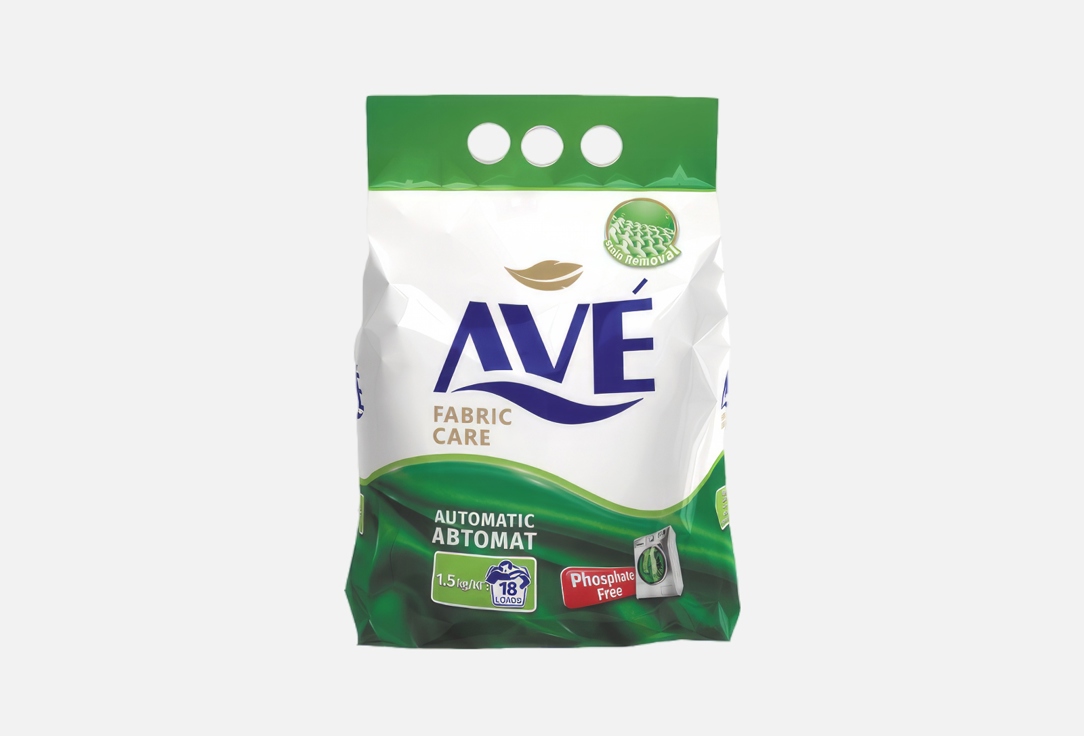 Изображение товара Порошок для стирки AVE Автомат экологический 1500 г Pure and effective cleaning