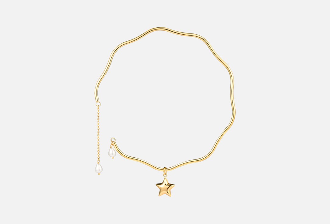 Изображение товара Колье GINADREAMS Звезда вечеринки Gold из натурального жемчуга и ювелирного сплава Россия