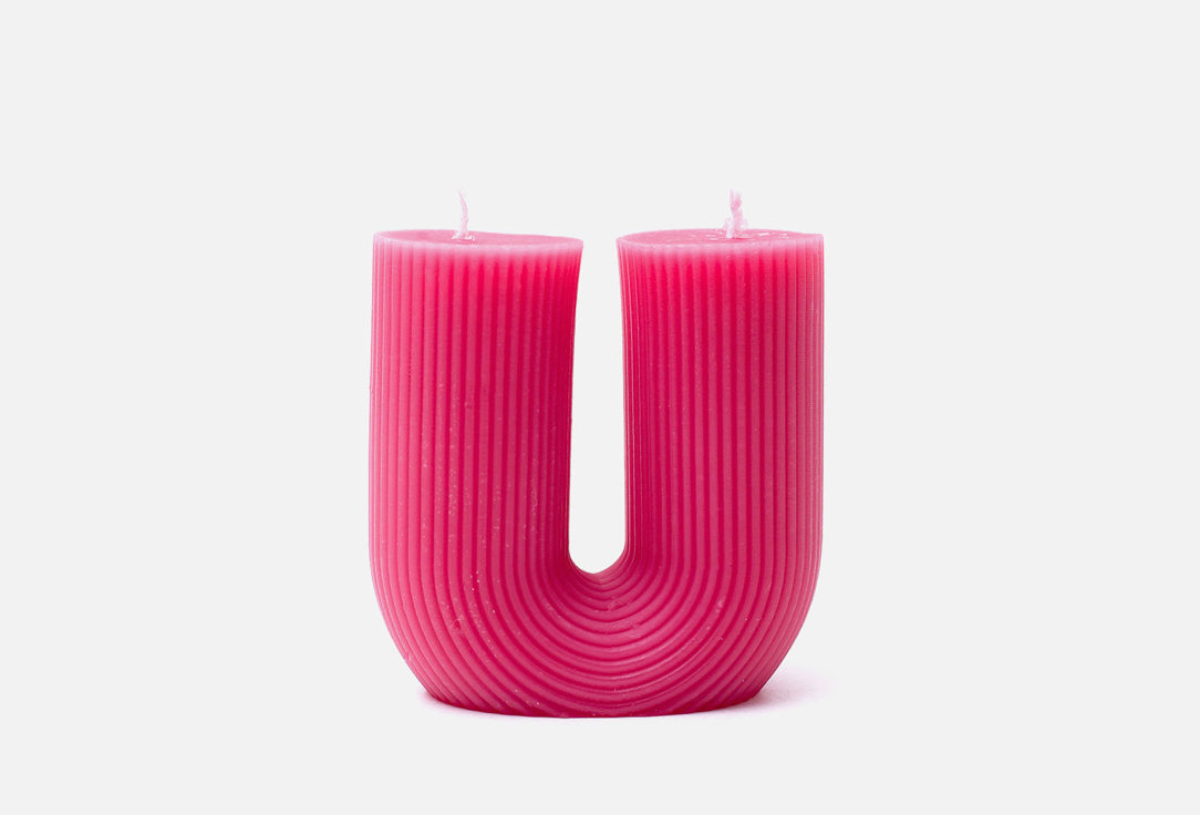 Изображение товара Свеча интерьерная декоративная BYGY by Golubovskaya Yakanina радуга, розовая