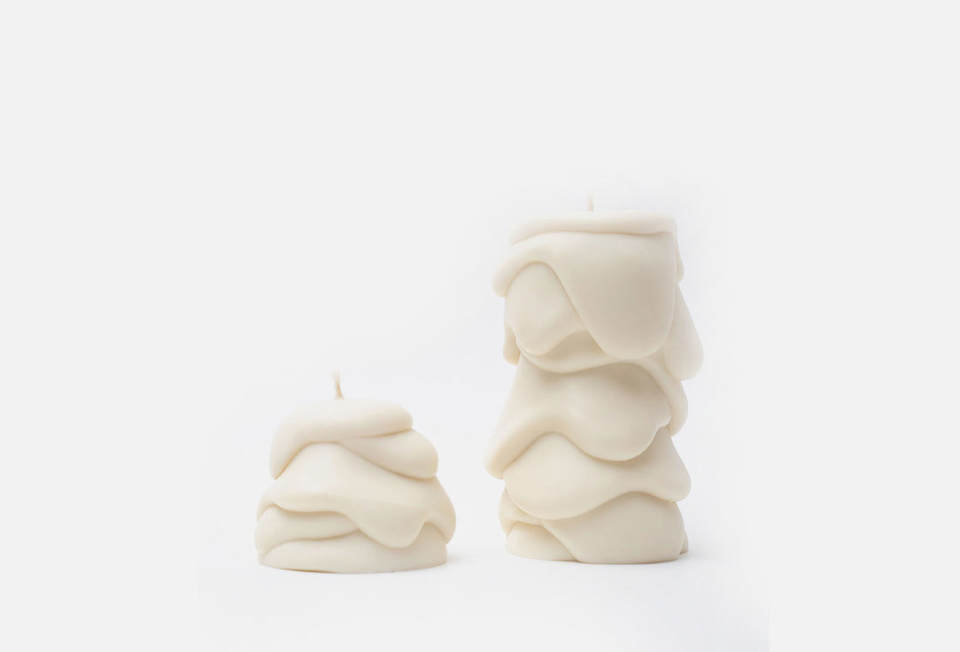 Изображение товара Набор декоративных свечей BYGY by Golubovskaya Yakanina snowballs, белые