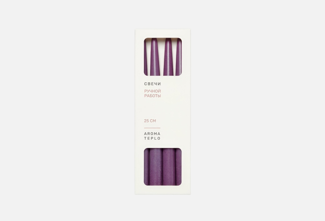 

Столовые свечи AROMATEPLO, TAPER CANDLES, слива 4 шт