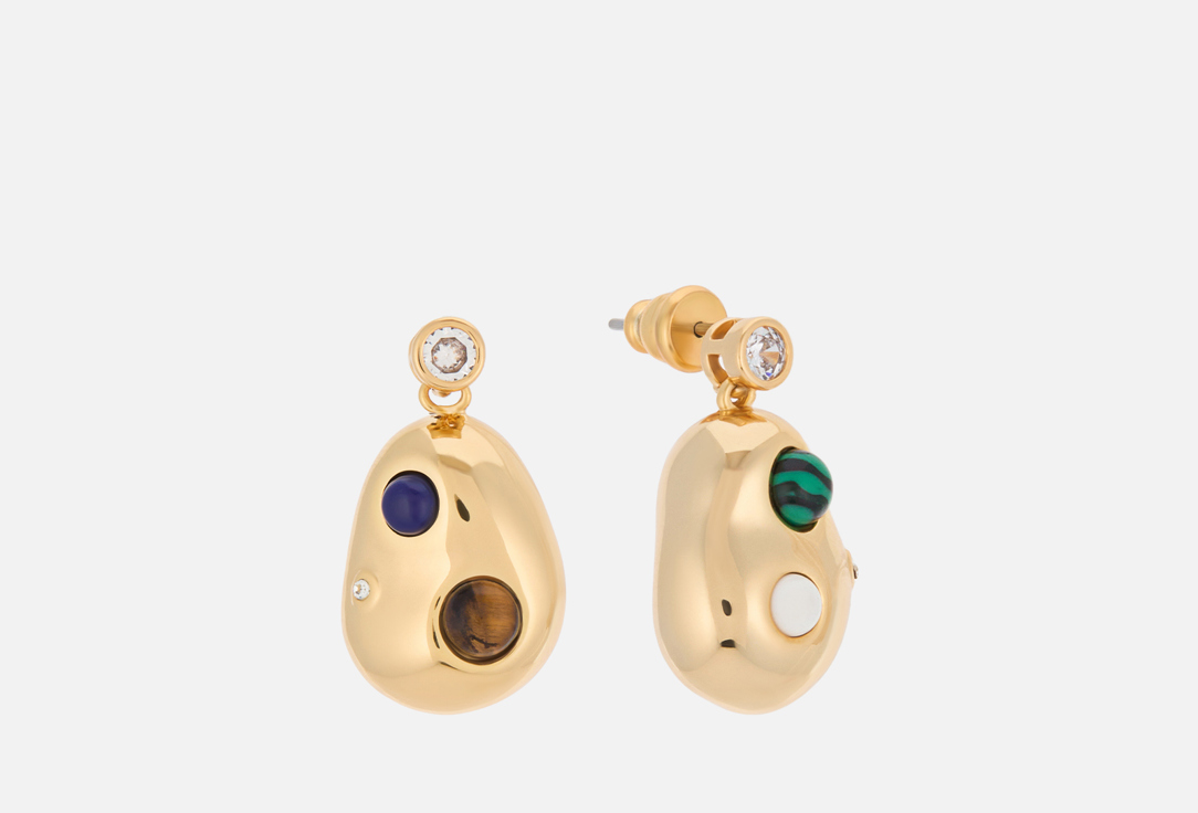 Изображение товара Серьги My Lure с фианитом и покрытием из золочения для женщин