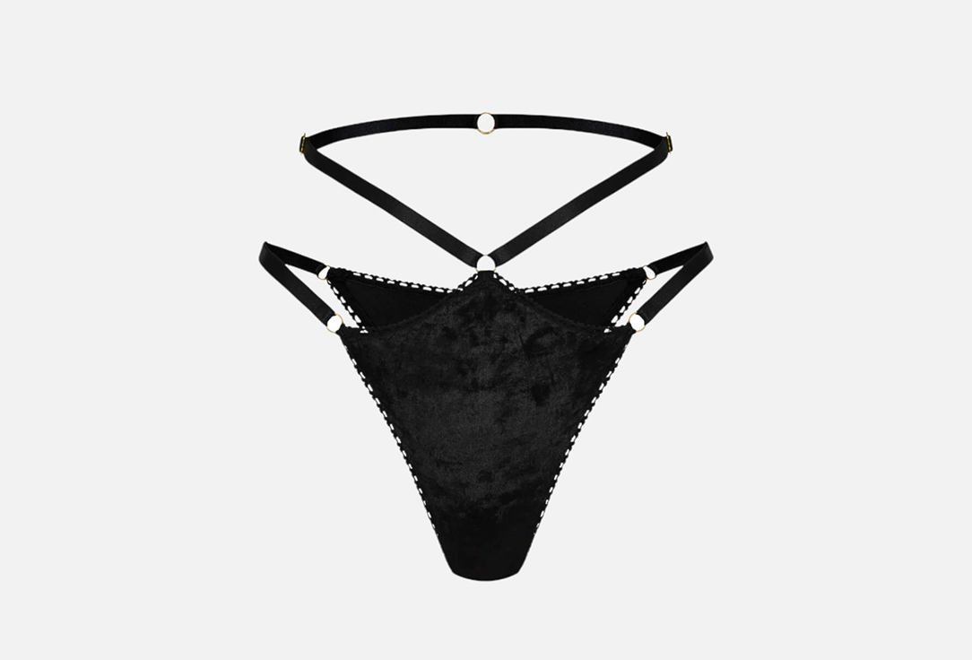 

Стринги POLINA MANAFOVA LINGERIE, Черный, Velvet thong ONE SIZE мл