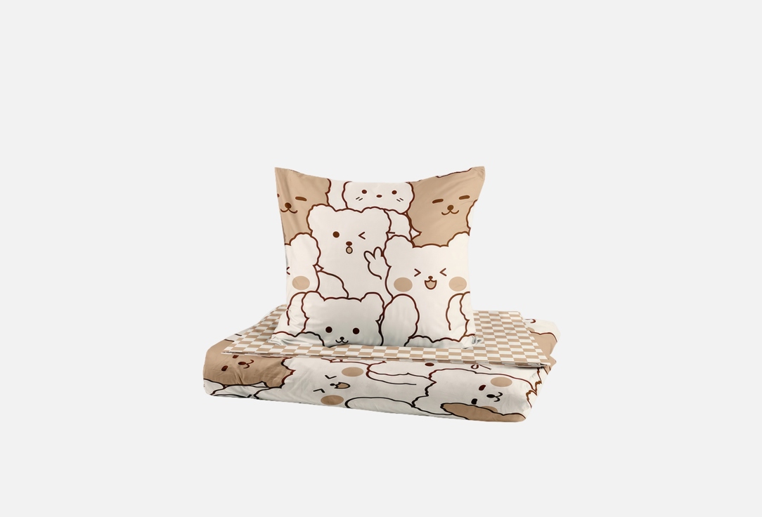 Изображение товара Комплект постельного белья Crazy Getup Cuties 1.5 спальный хлопок перкаль