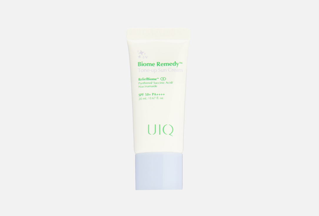 Солнцезащитный крем для лица с spf 50+ PA ++++ UIQ Biome Remedy Tone-up Sun Cream 20 мл