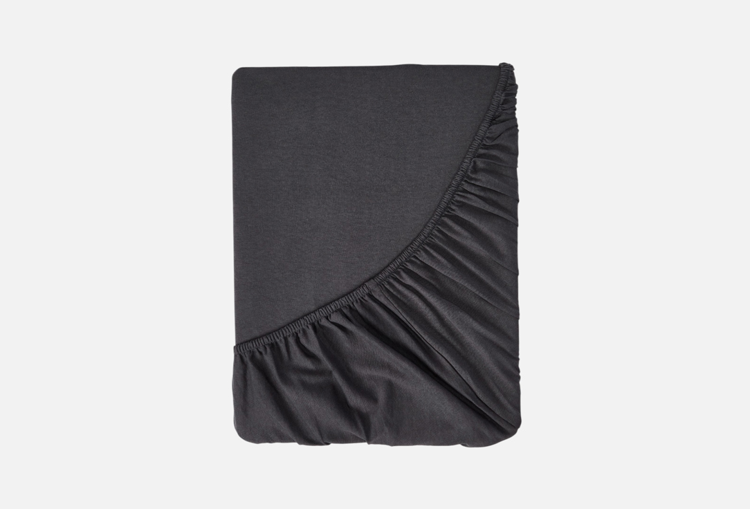 Изображение товара Простынь на резинке Sofi De MarkO Роланд антрацит 180х200 см