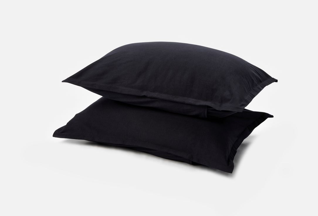 Изображение товара Наволочка Sofi De MarkO Роланд 50х70 хлопок черная элегантность комфорт