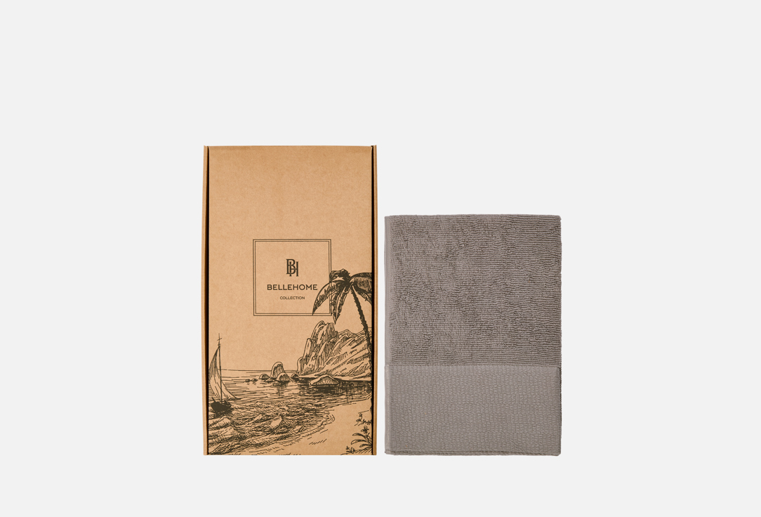 

Полотенце махровое BELLEHOME, Серый, Верона, Графит, 50х70 1 шт