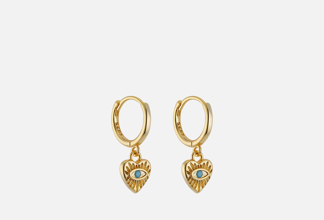 Изображение товара Серьги VENUS casual hearts eye gold легкие и стильные для женщин