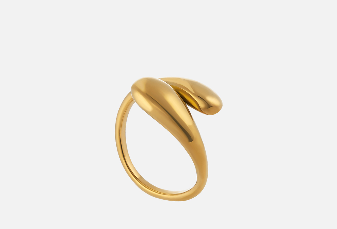 

Кольцо VENUS., Double drop gold ONESIZE мл