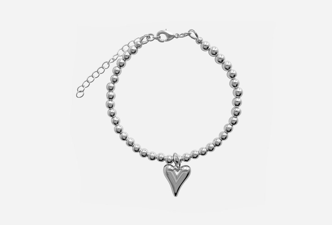 

Браслет PINKCODE, Hematite with heart родий 1 шт