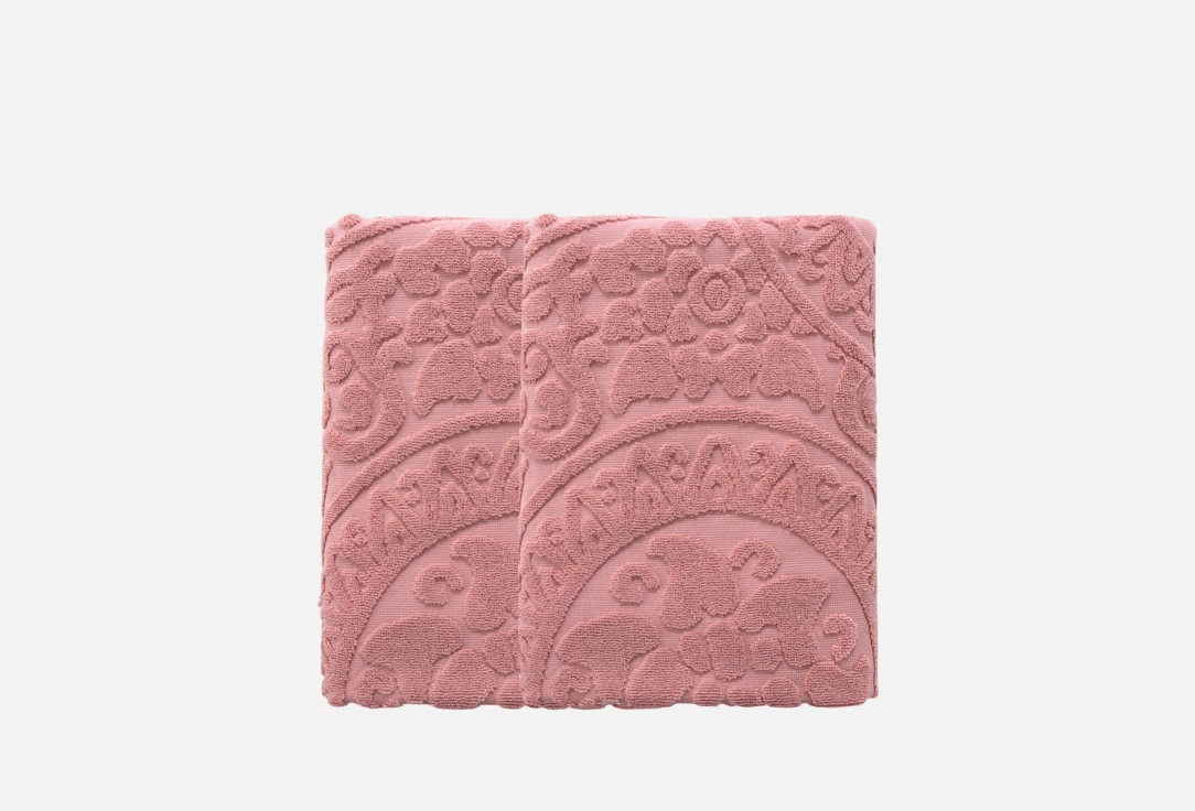 

Набор полотенец OQOTOSH TEKSTIL, Розовый, Византия, терракот, 70х140 2 шт