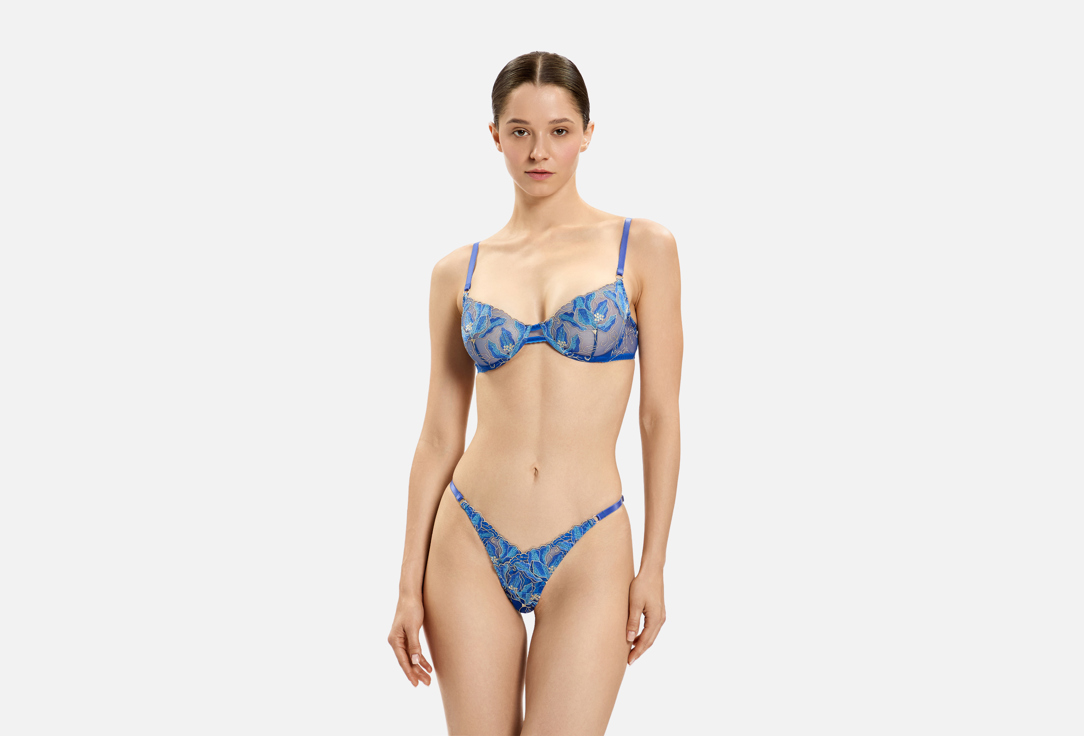 Изображение товара Бюстгальтер PURPUR INTIMATES insomnia синий с кружевом и косточками