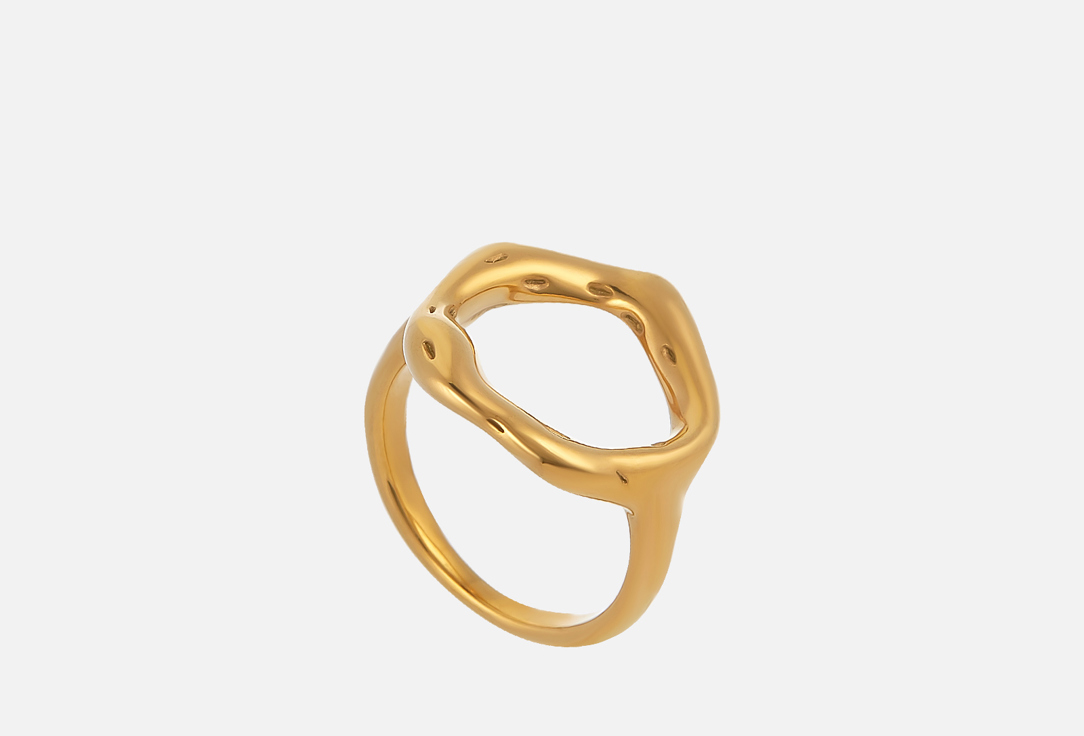 Изображение товара Кольцо VENUS bore gold стильное геометричное из нержавеющей стали для женщин