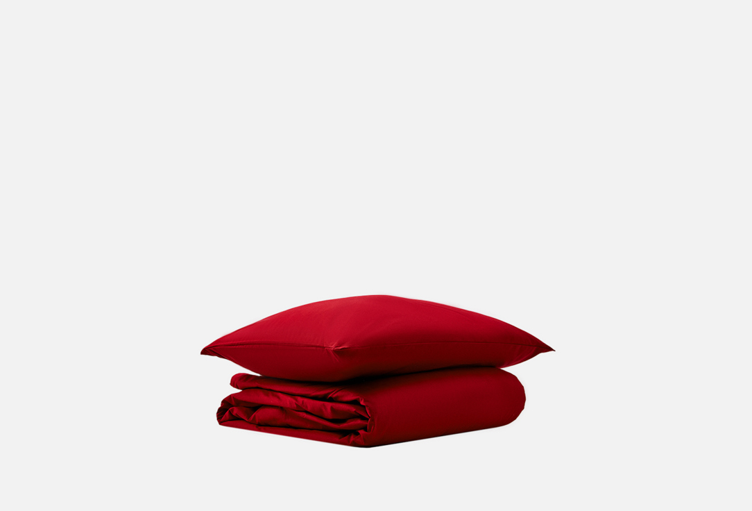 Изображение товара Комплект постельного белья ZONASONA бордовый 2-спальный 70х70 см хлопок поплин
