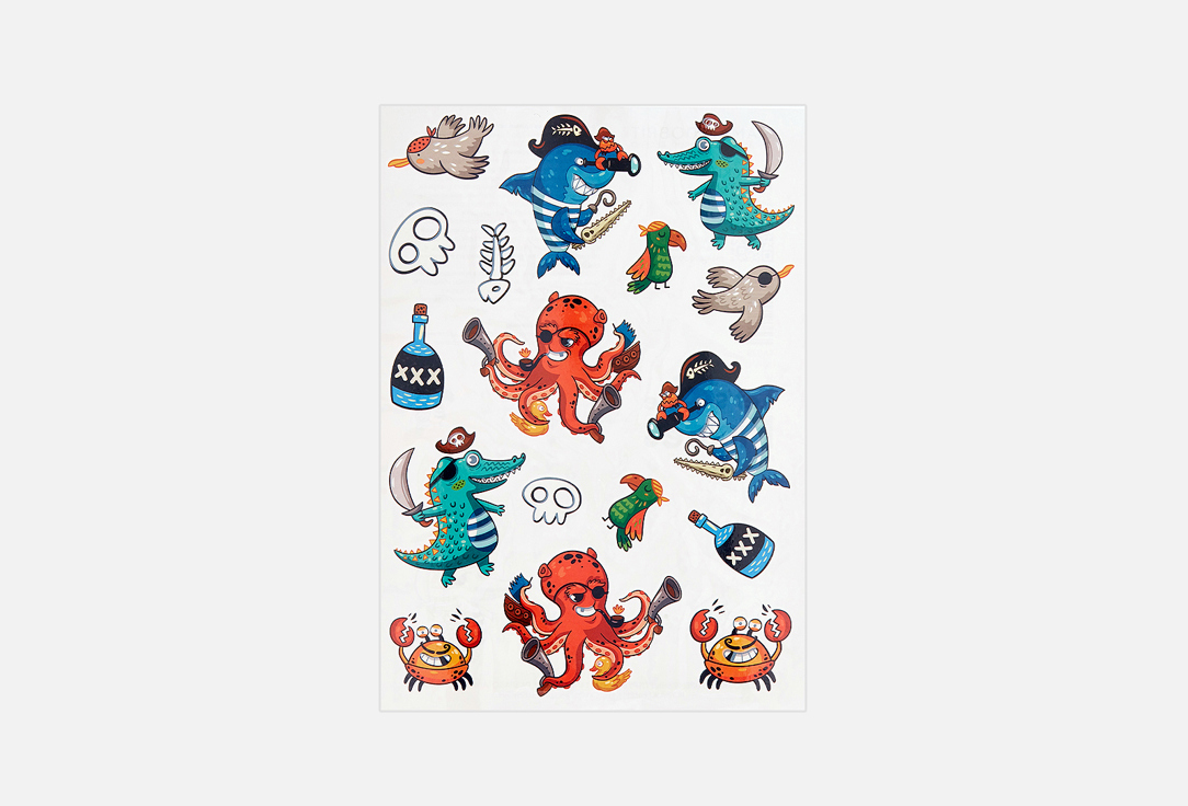 

Переводные татуировки MAMA ODOBRIT, Морские пираты 1 шт