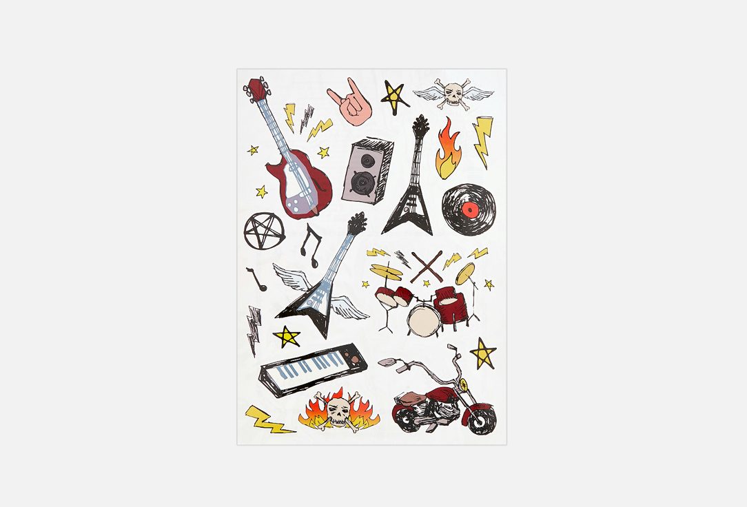 

Переводные татуировки MAMA ODOBRIT, Рок-н-ролл 1 шт