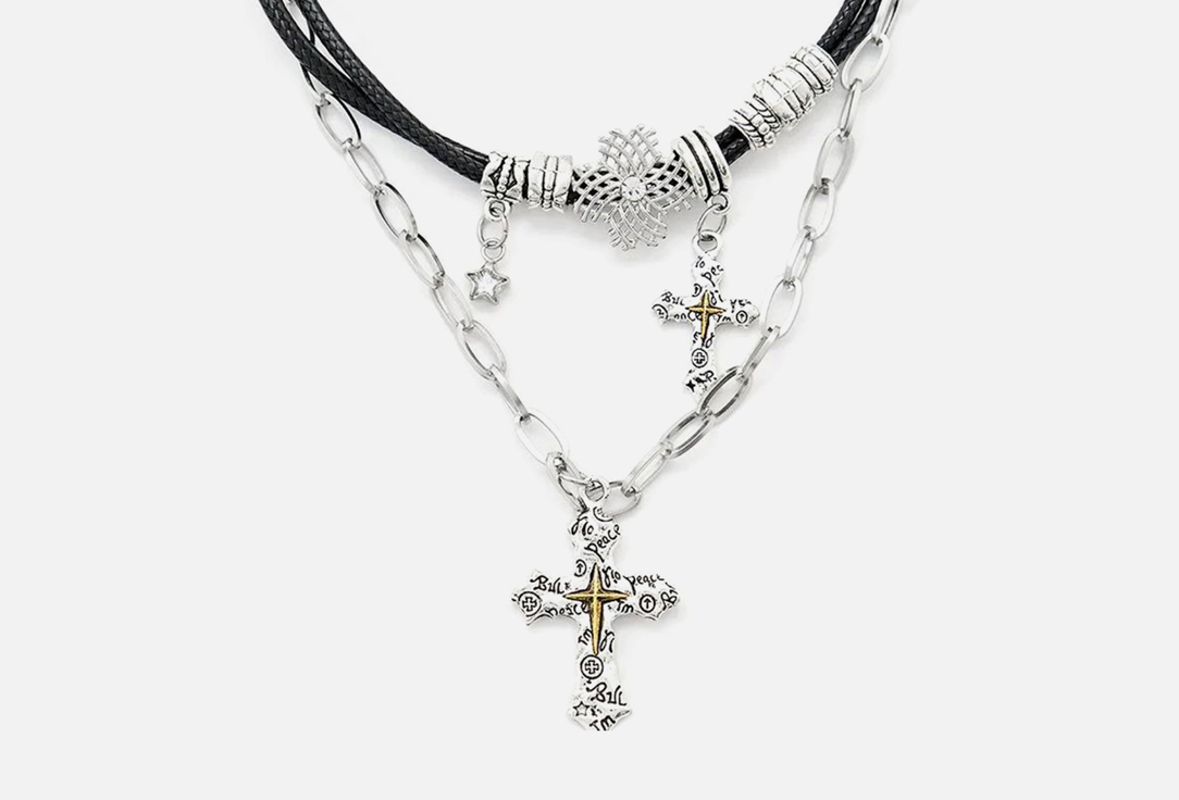 

Колье PABUR, SILVER CROSS серебряный 1 шт