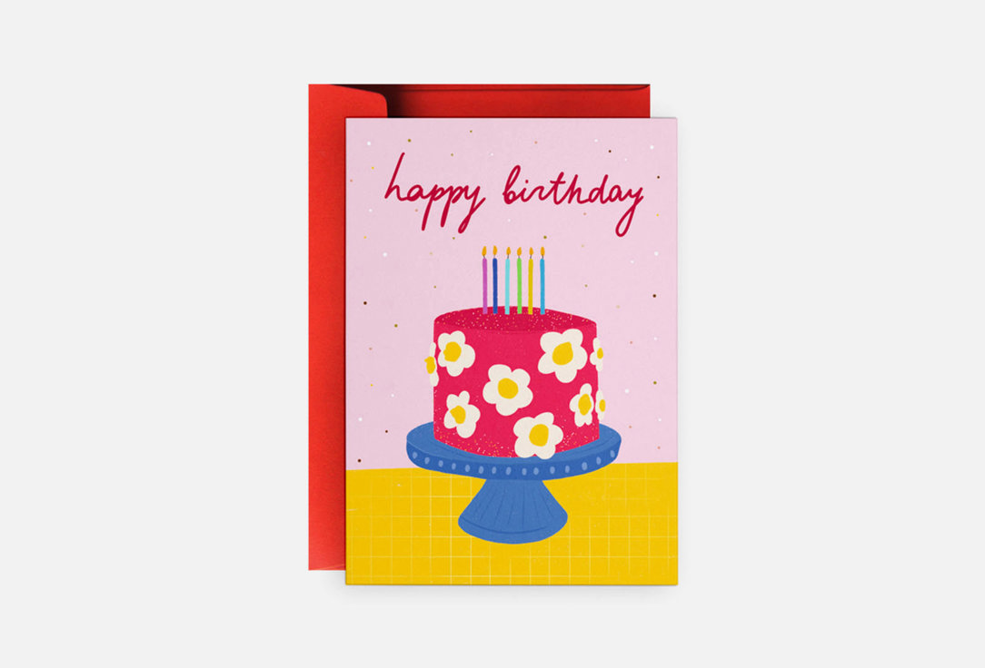 

Открытка DUET.STORE, Розовый торт 1 шт