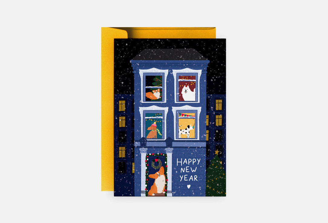 

Открытка DUET.STORE, Рождественские собаки 1 шт