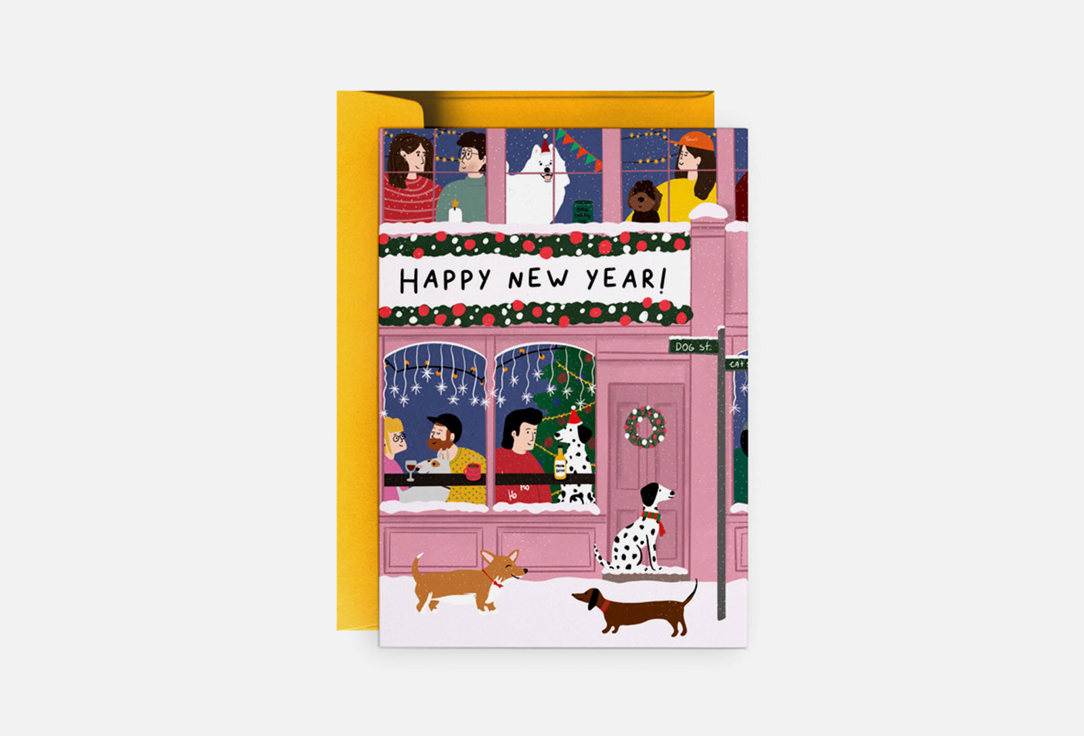 

Открытка DUET.STORE, Рождественские собаки 1 шт