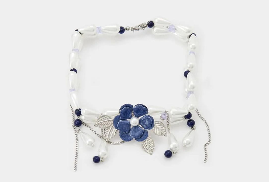 Изображение товара Колье PABUR FLOWER серебряный