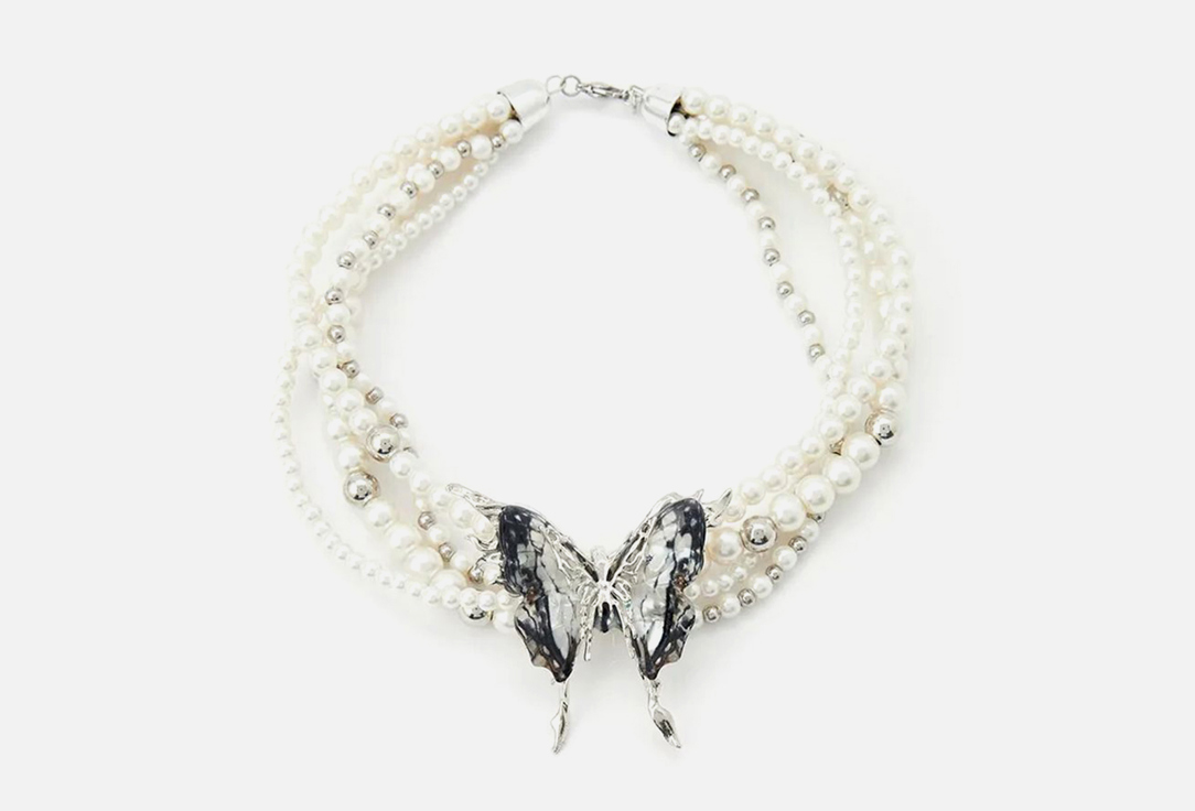 

Колье PABUR, BUTTERFLY серебряный 1 шт