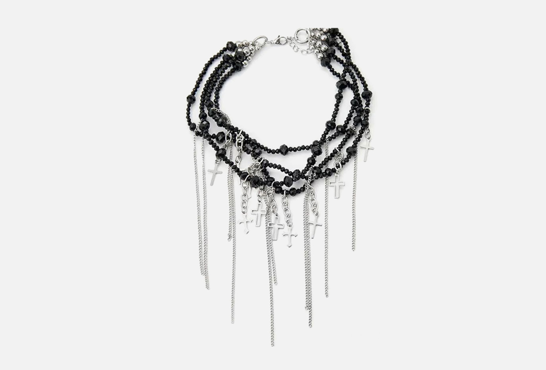 Изображение товара Многослойное колье PABUR NIGHT серебряное для женщин стильное и современное