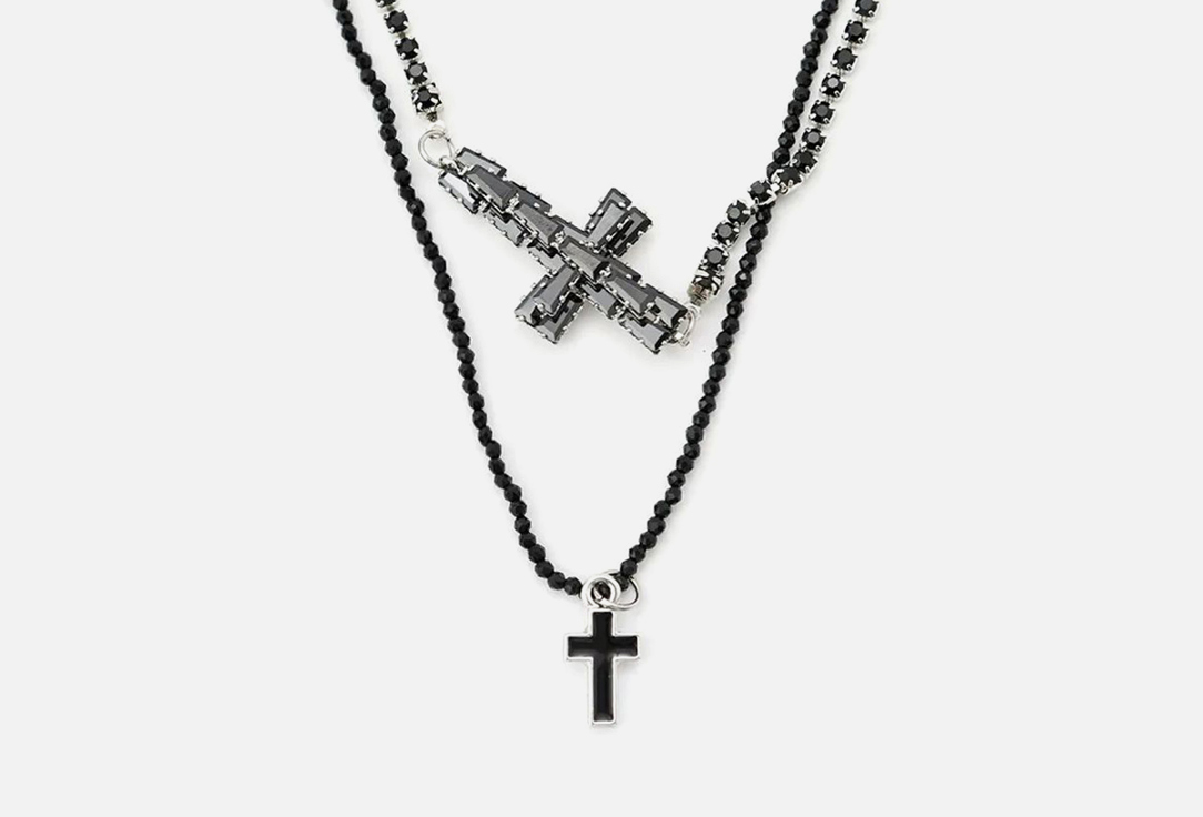 Изображение товара Колье PABUR CROSS DBL серебряный