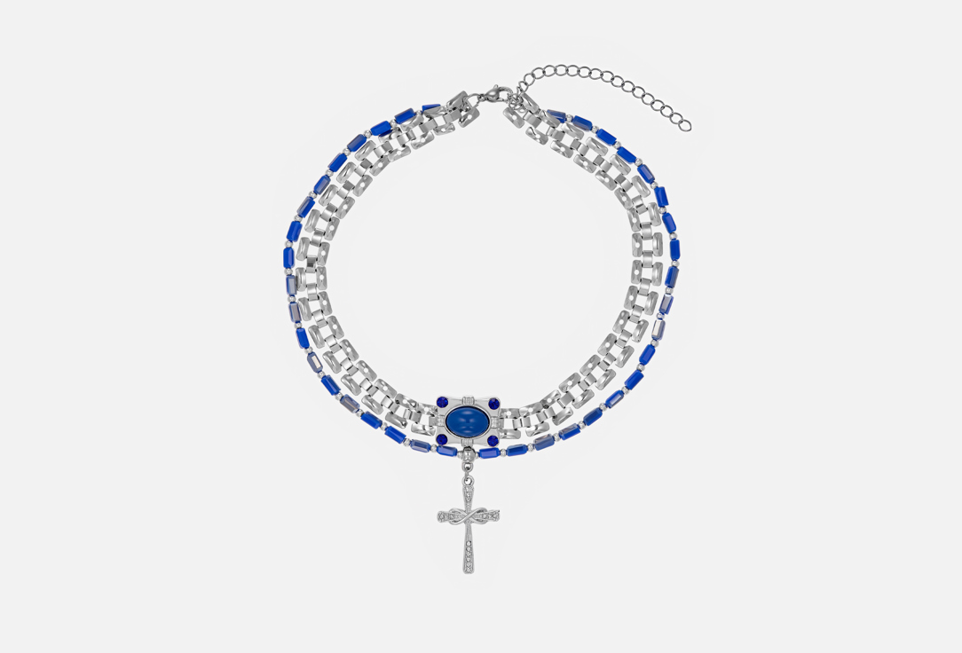 Изображение товара Колье PABUR BLUE EYE серебряный