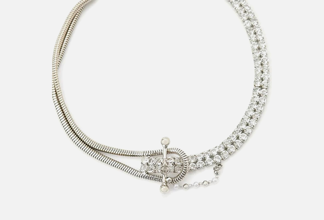 Изображение товара Колье PABUR BRIGHT серебряное с искусственным жемчугом для женщин